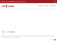 Tablet Screenshot of loft-e-ladder.co.za
